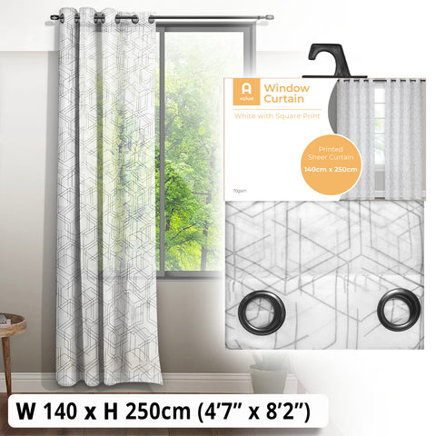 Sheer Curtain (140 x 250cm) - Asters Maldives