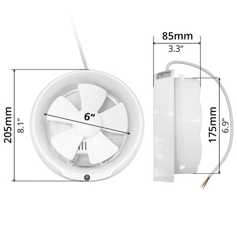 Exhaust Fan (Round 6") - Asters Maldives