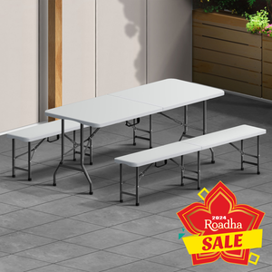 Folding Table with 2 Benches - Asters Maldives
