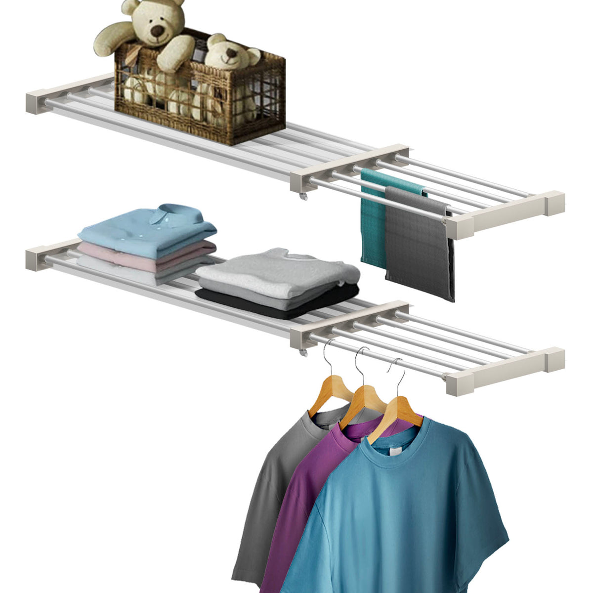 Anko (CR-GM-20B) Extendable Shelf, White– Asters Maldives