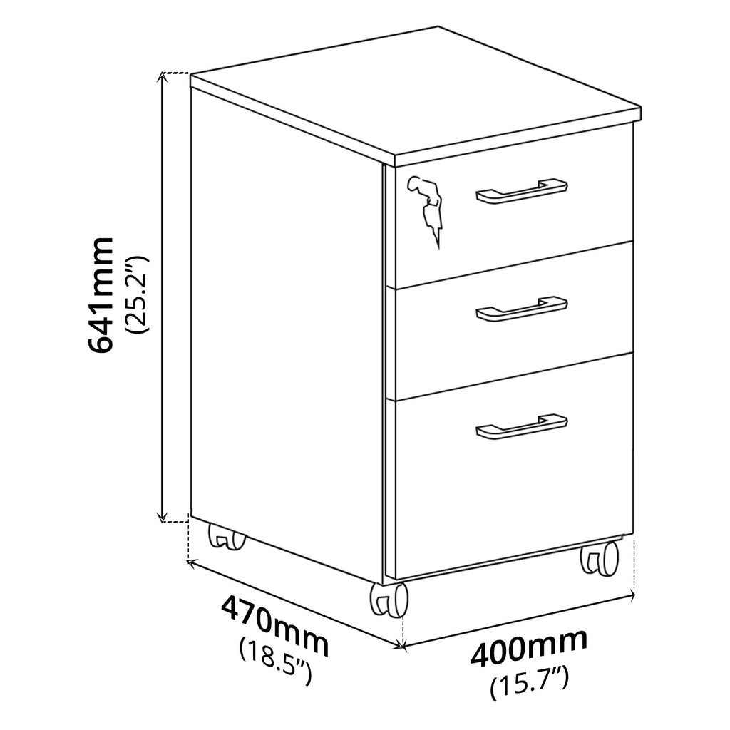 Desk with Pedestal - Asters Maldives