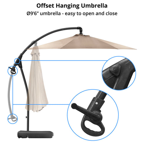 Outdoor Umbrella (Ø9'6") - Asters Maldives