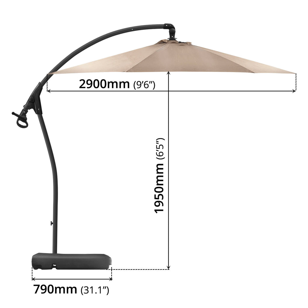Outdoor Umbrella (Ø9'6") - Asters Maldives