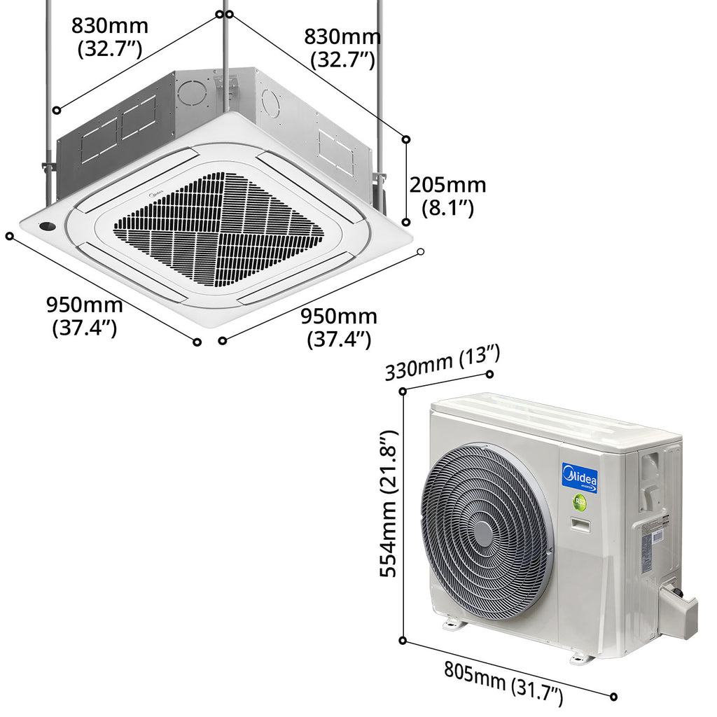 18000 BTU 4-Way Cassette AC (Inverter) - Asters Maldives