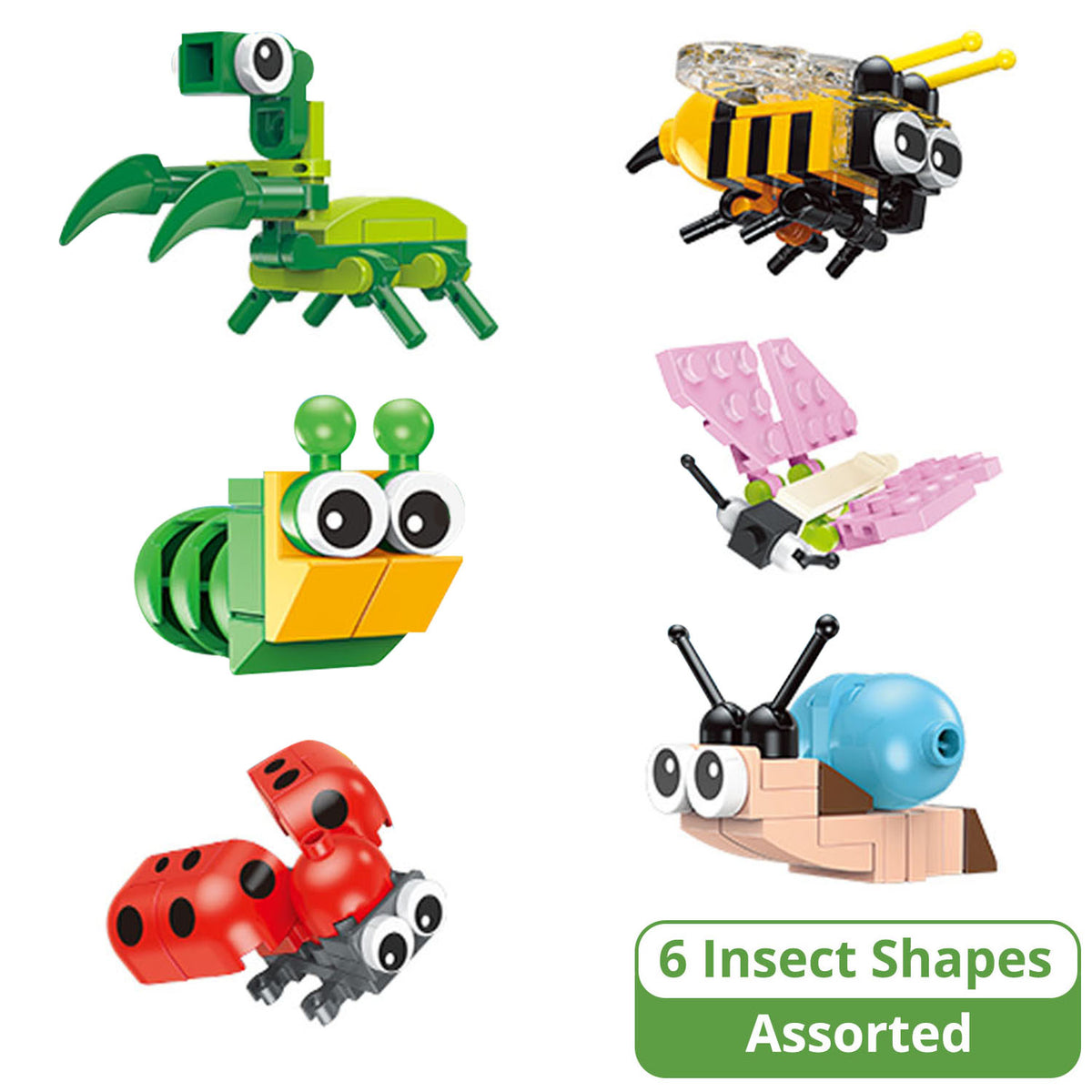 Deli (H740) 12PCs ABS Insect Series Building Blocks– Asters Maldives