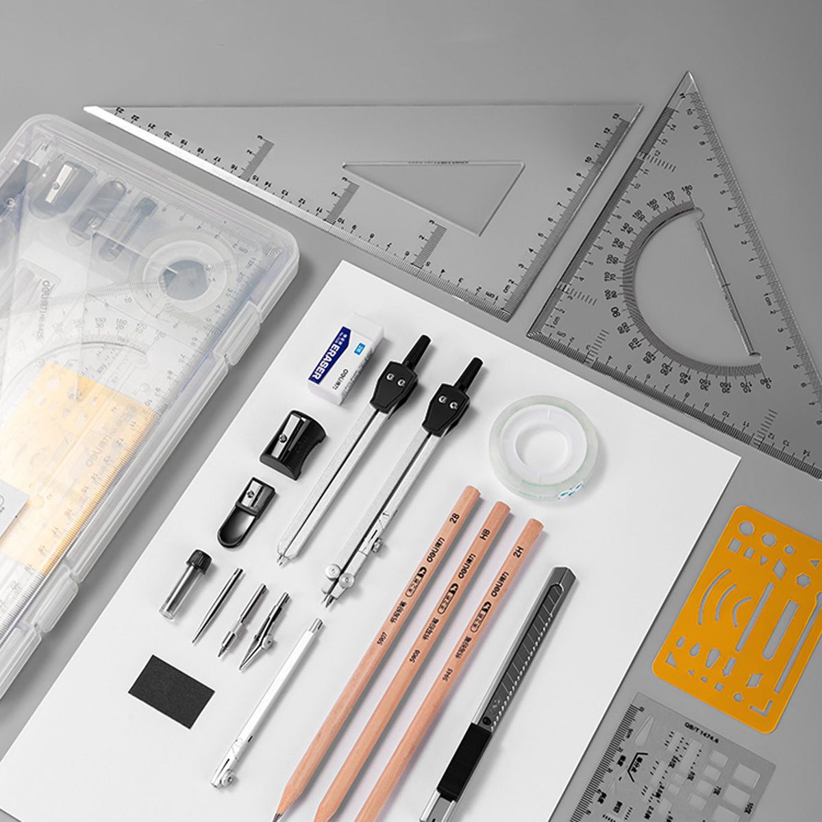 Deli (VC101) 21 PCS Drafting Instrument Box– Asters Maldives