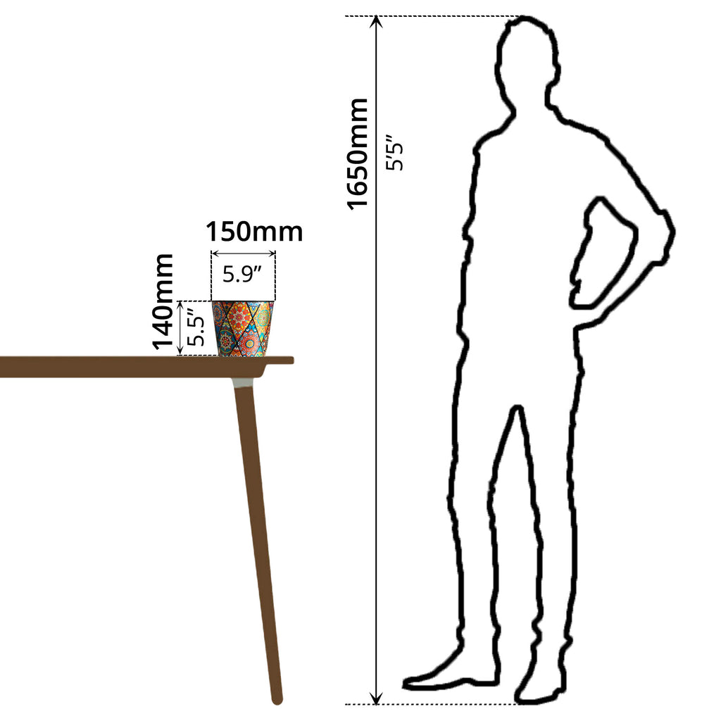 Plant Pot (Ø15 x 14cm) - Asters Maldives