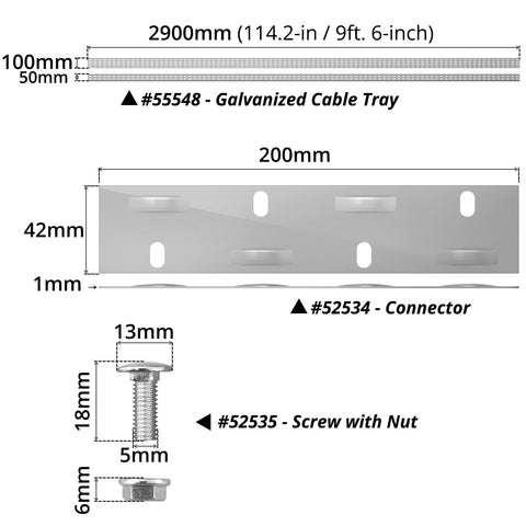 Cable Tray (9'6") - Asters Maldives