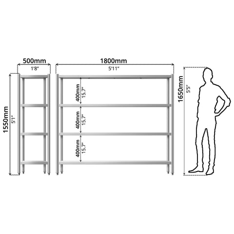 Shelf SS (180cm) - Asters Maldives