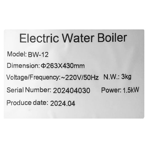 Water Boiler/Warmer (12L) - Asters Maldives