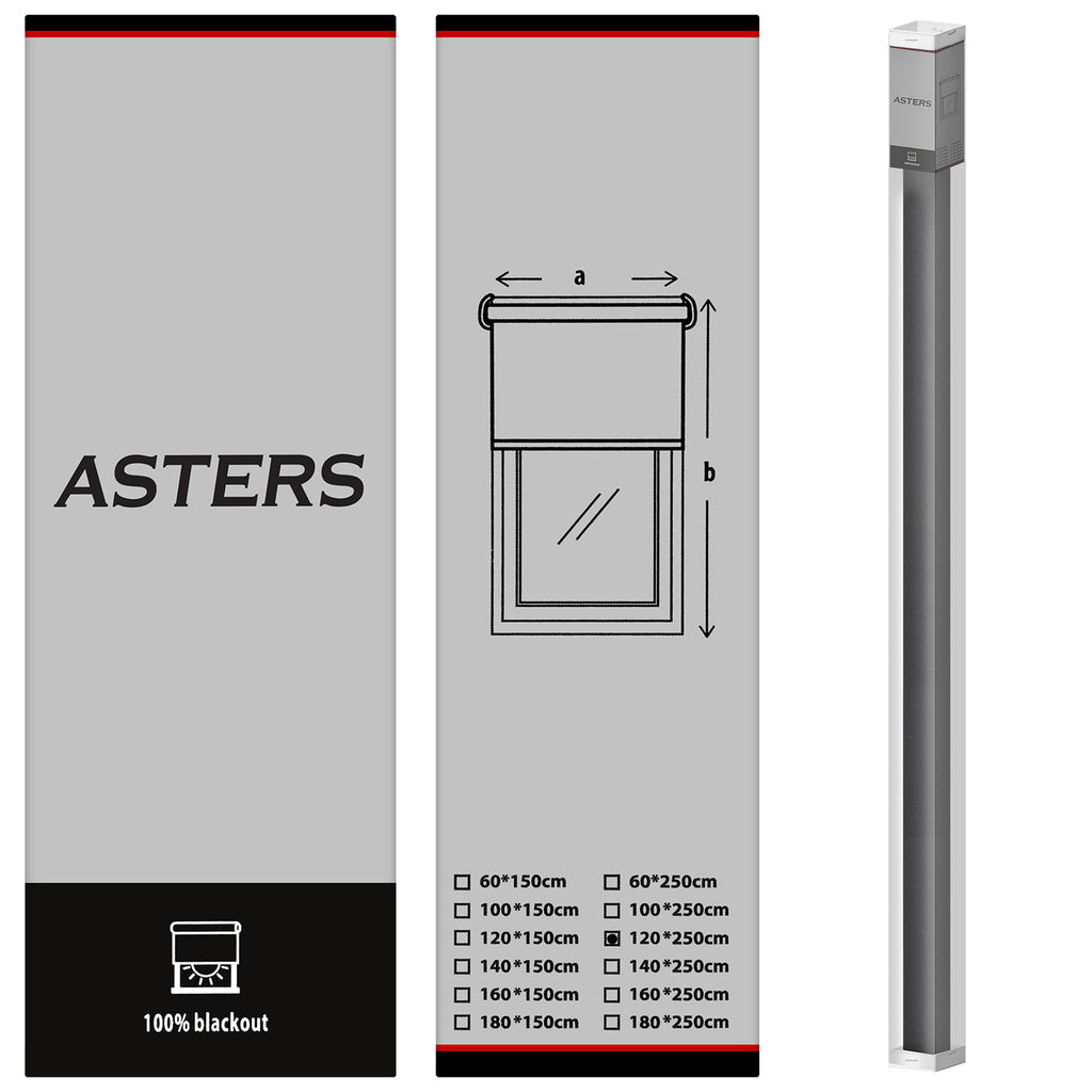 Blackout Roller Blind (120 x 250cm) - Asters Maldives
