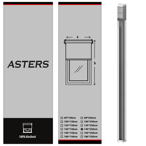 Blackout Roller Blind (140 x 250cm) - Asters Maldives