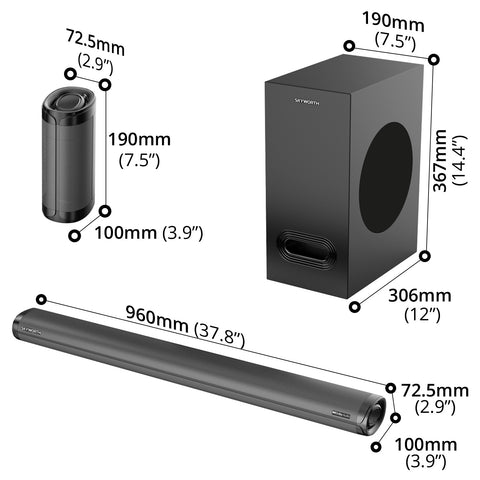 5.1ch Sound Bar + Subwoofer - Asters Maldives