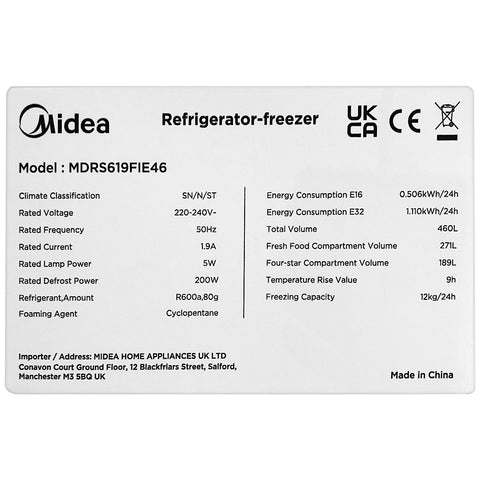 Refrigerator, Inverter (460L) - Asters Maldives