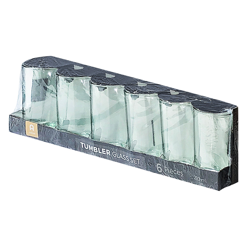 6-pcs Drinking Glass (210ml) - Asters Maldives