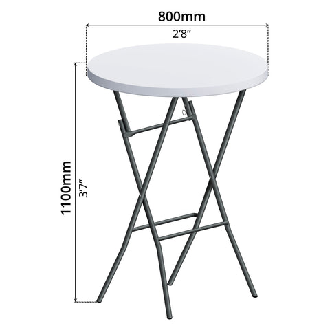 Bar Folding Table (Ø2'8") - Asters Maldives