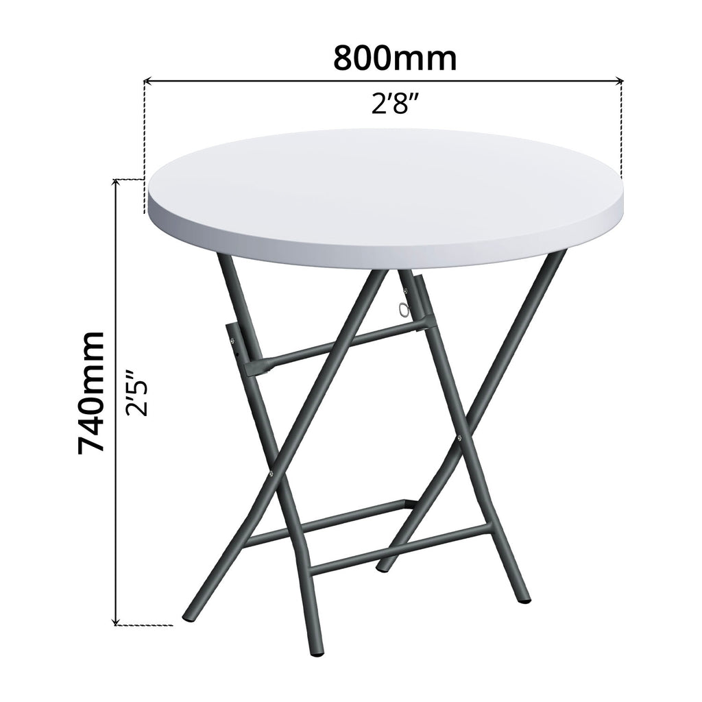 Bar Folding Table (Ø2'8") - Asters Maldives