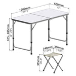 Folding Table Set (120 x 60cm) - Asters Maldives