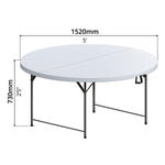Folding Table (Ø5ft.) - Asters Maldives