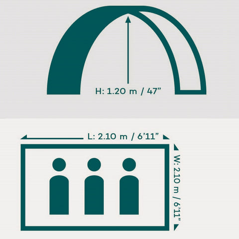 Camping Tent (for 3 People) - Asters Maldives