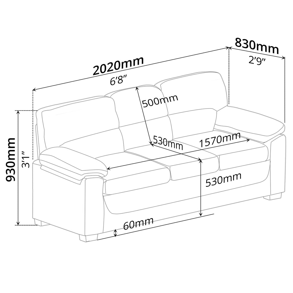 Sofa Set (3 PCs) - Asters Maldives
