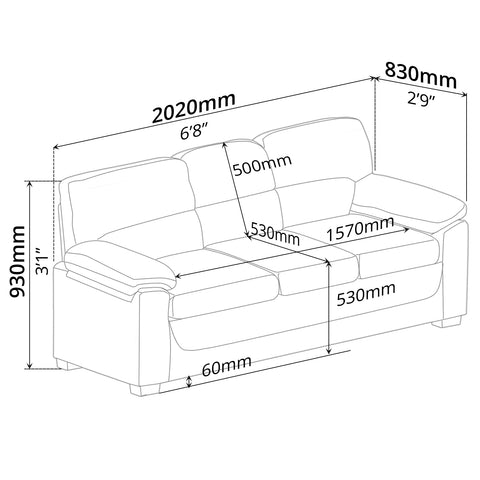 Sofa Set (3 PCs) - Asters Maldives