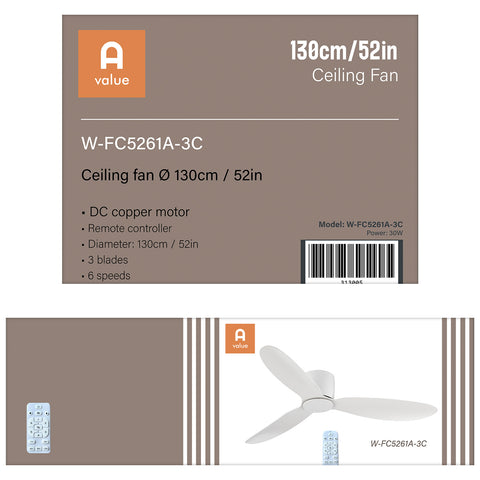 Ceiling Fan (Ø52") - Asters Maldives