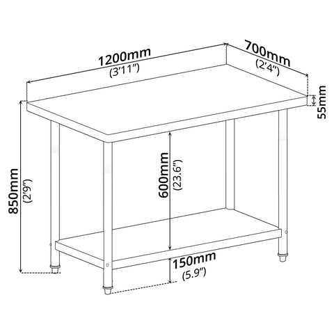 Kitchen Work Table - Asters Maldives