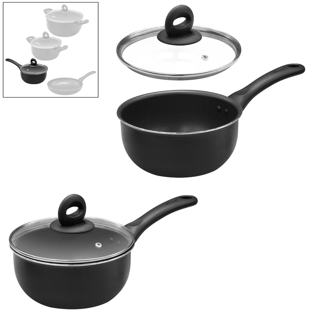 Asd Cookware ASD (SNR0701T-IH) 7-Pcs Aluminum Non-Stick Cookware Set, Black– Asters ...