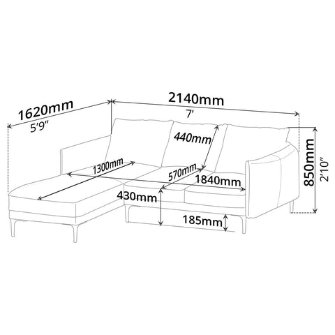 Sofa (Left-Side) - Asters Maldives
