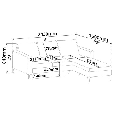 Sofa (Right-Side) - Asters Maldives