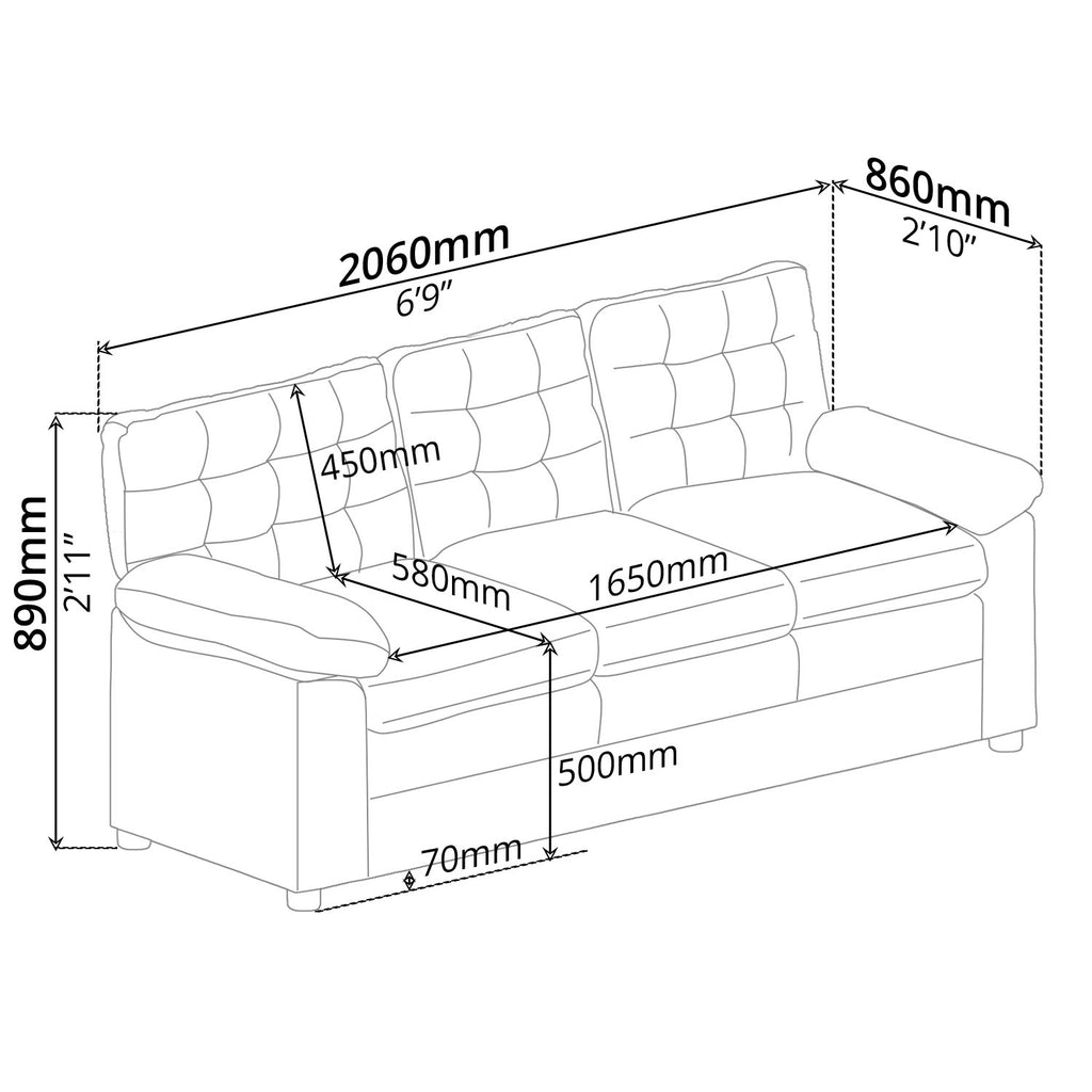 Sofa Set (3 PCs) - Asters Maldives
