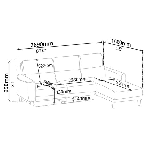 Recliner (Right-Side) - Asters Maldives