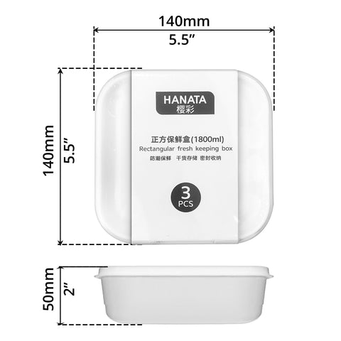 Food Container, 3PCs (650ml) - Asters Maldives