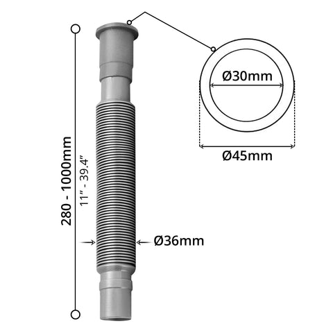 Drain Hose Pipe (15" - 29") - Asters Maldives