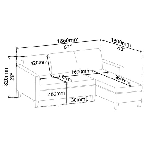 Sofa (Right-Side) - Asters Maldives