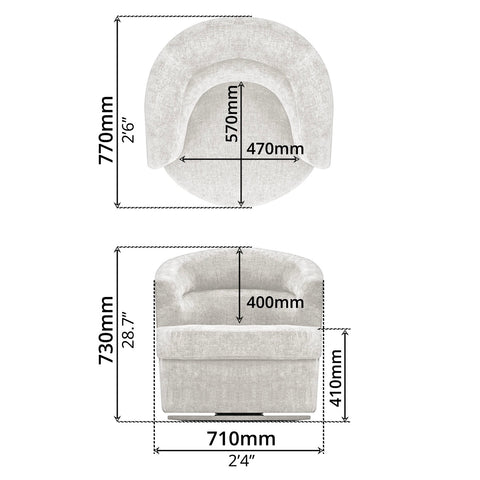 Lounge Chair (Swivel) - Asters Maldives