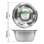 Stainless Steel Basin (Ø9") - Asters Maldives