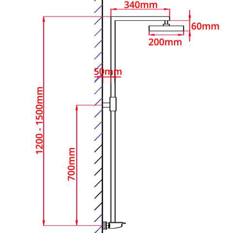 Shower Set (SUS201) - Asters Maldives