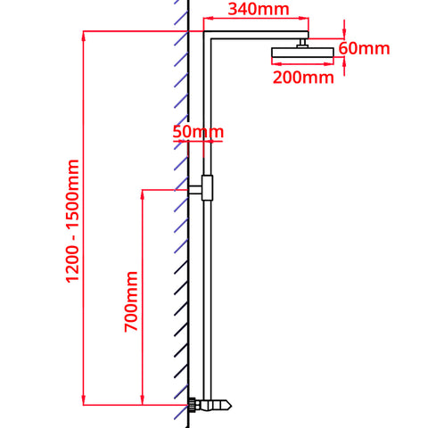 Shower Set (SUS201) - Asters Maldives