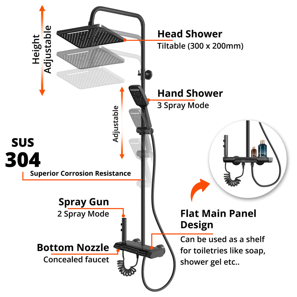 Shower Set (SUS304) - Asters Maldives
