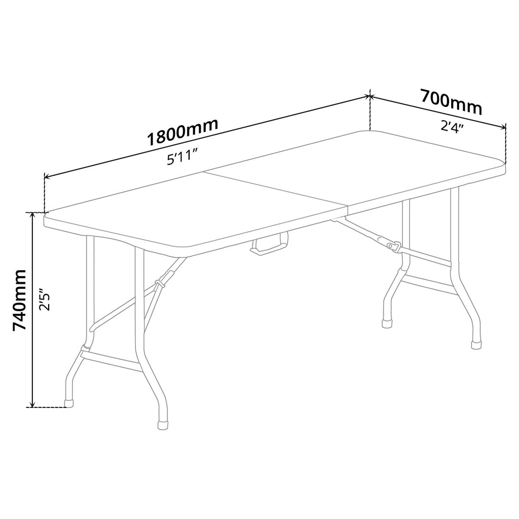 Folding Table (5'11" x 2'4") - Asters Maldives