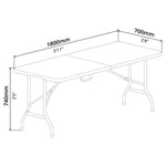 Folding Table (5'11" x 2'4") - Asters Maldives