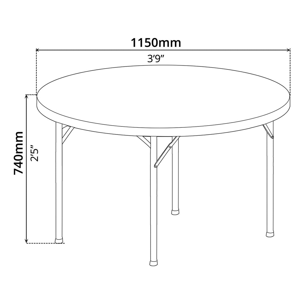 Folding Table (Ø3'9") - Asters Maldives