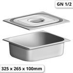 GN 1/2 Container with Lid - Asters Maldives