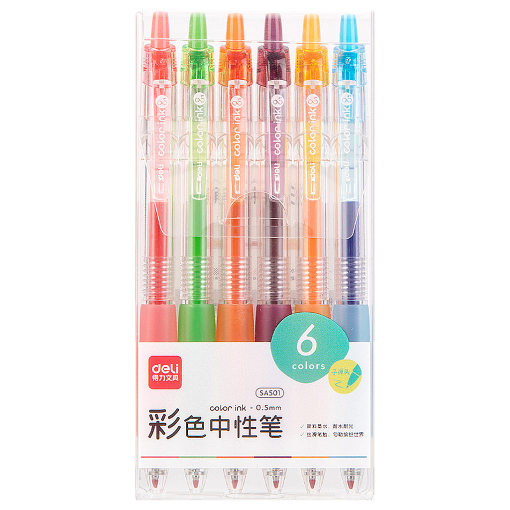 6-pcs Gel Ink Pen (0.5mm) - Asters Maldives