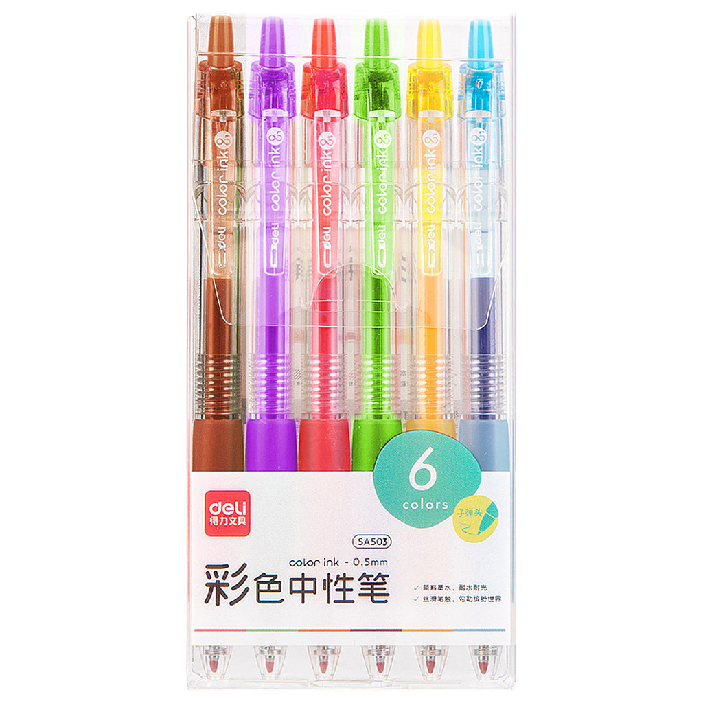 6-pcs Gel Ink Pen (0.5mm) - Asters Maldives