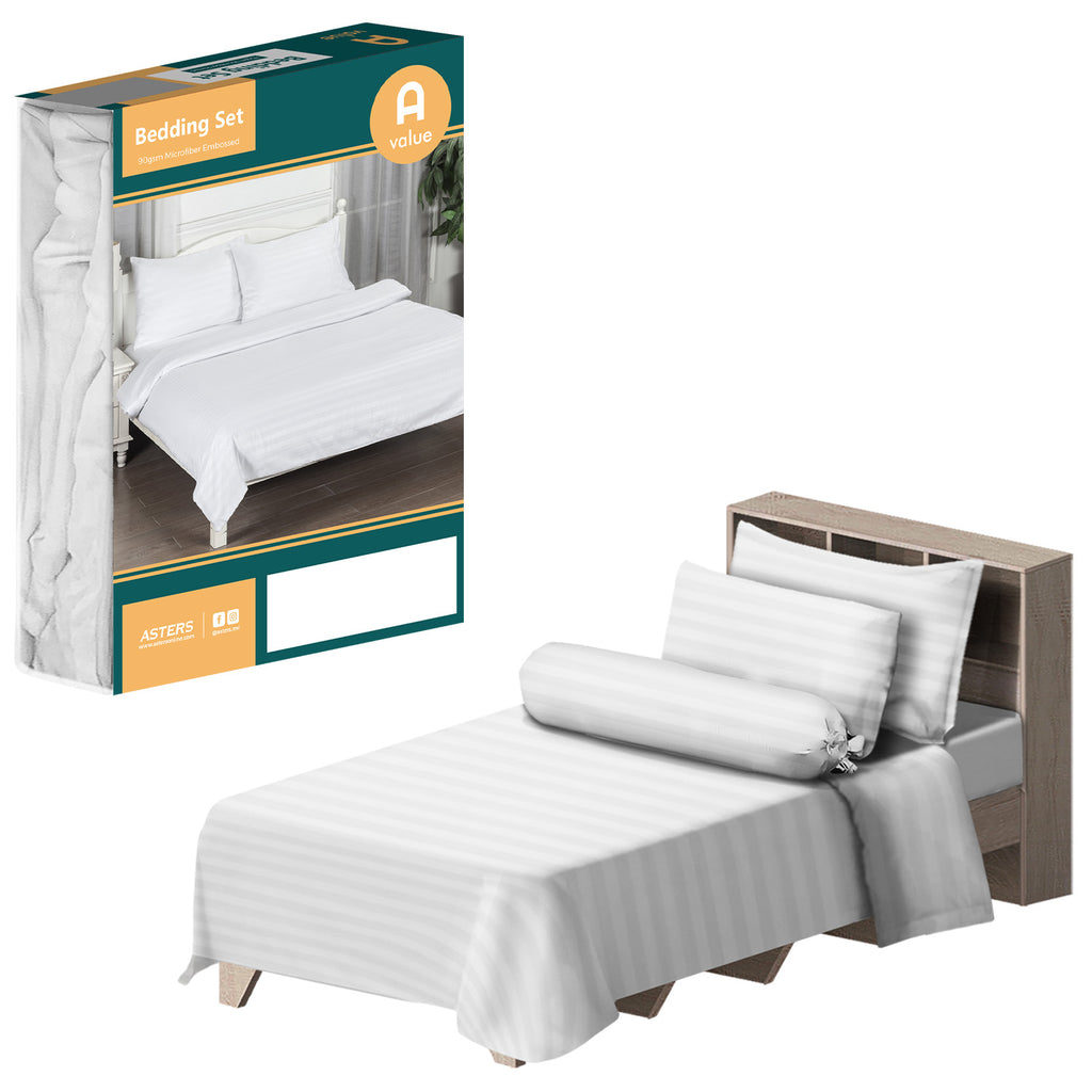 Bedding Set, Stripe (Single) - Asters Maldives