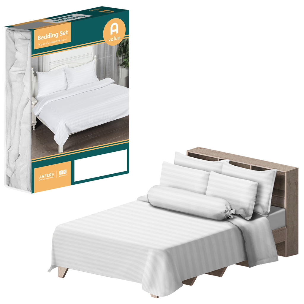 Bedding Set, Stripe (Double) - Asters Maldives