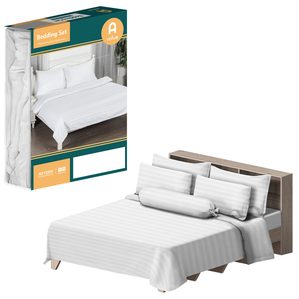 Bedding Set, Stripe (Queen) - Asters Maldives